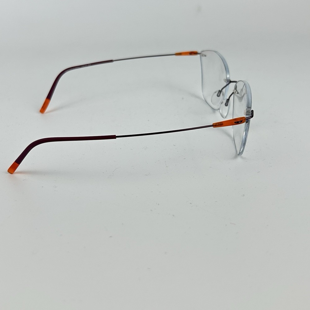 Silhouette 5500 Eyeglasses Frames‎ 4040 Purple Orange 55-17-135 - Picture 6 of 11